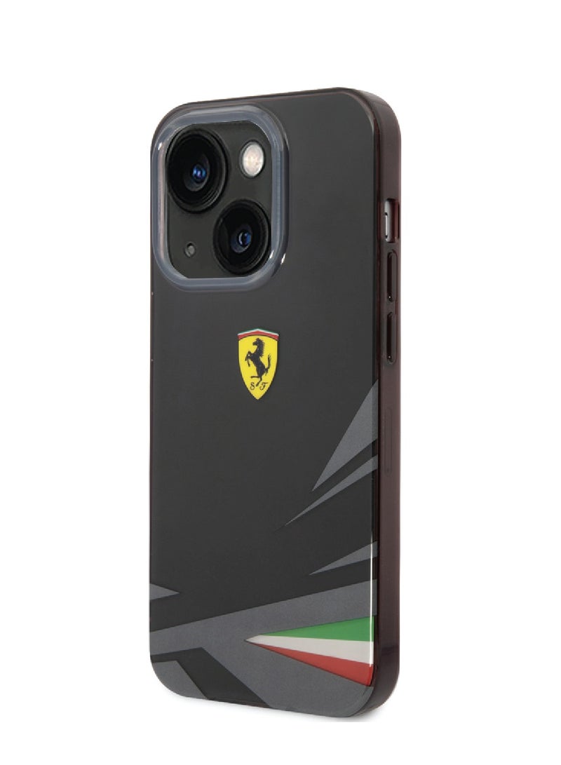 فيراري حافظة PC/TPU مع طباعة طبقة مزدوجة لهاتف iPhone 14 Plus - أسود - Image 3