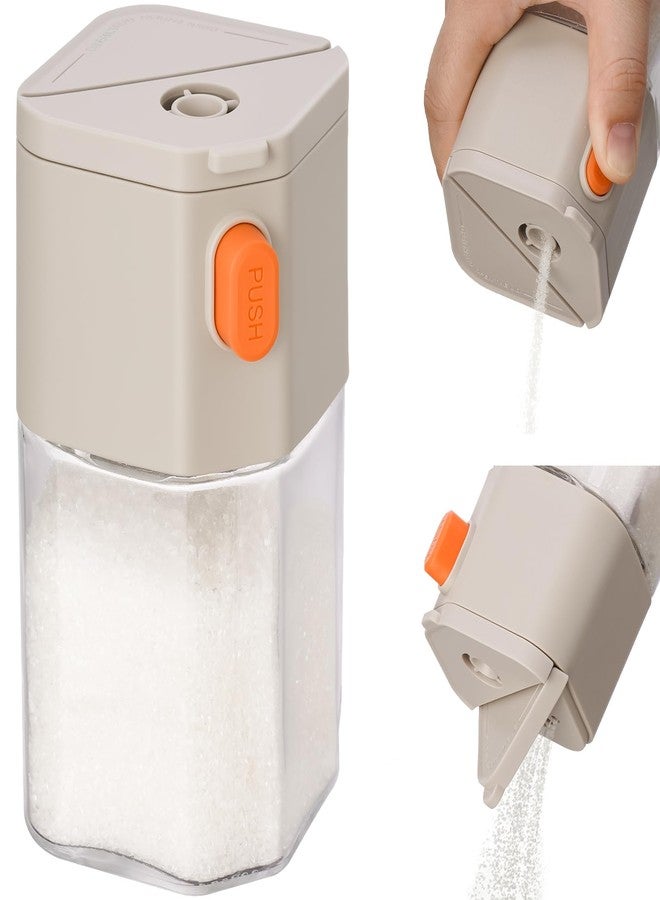 NiHome Sugar Dispenser with Dual Outlet Design, One-Hand Operation Kitchen Container for Granulated Sugar, 6oz Clear Body, Easy Refill Wide Opening for Cooking, Baking, and Beverage Use - Image 1