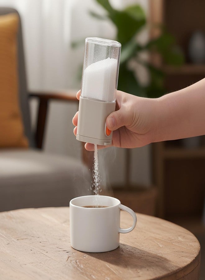 NiHome Sugar Dispenser with Dual Outlet Design, One-Hand Operation Kitchen Container for Granulated Sugar, 6oz Clear Body, Easy Refill Wide Opening for Cooking, Baking, and Beverage Use - Image 5