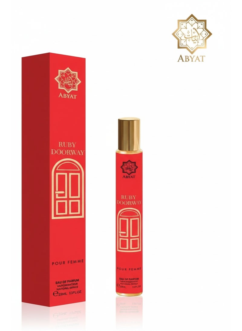 ABYAT Ruby Doorway Pour Femme Eau De Parfum – Rich Floral & Oriental Long Lasting Fragrance for Women 33ml (Red & Gold) - Image 1