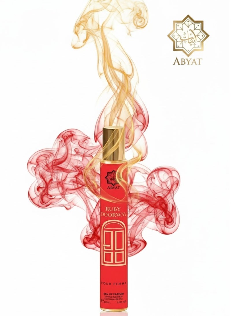 ABYAT Ruby Doorway Pour Femme Eau De Parfum – Rich Floral & Oriental Long Lasting Fragrance for Women 33ml (Red & Gold) - Image 2