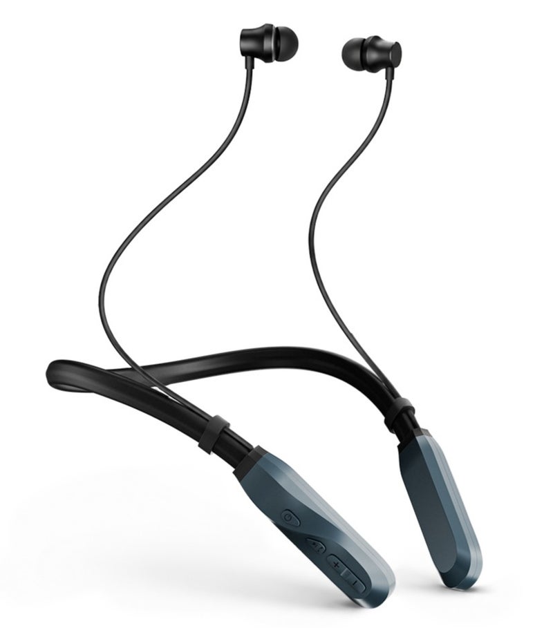 caijin Neckband Bluetooth Headphones, 200H Long Playtime Wireless Stereo Neckband Earbuds with Microphone, Waterproof Around The Neck Headphones in Ear Headset for Sports/Workout/Office (grey) - Image 1