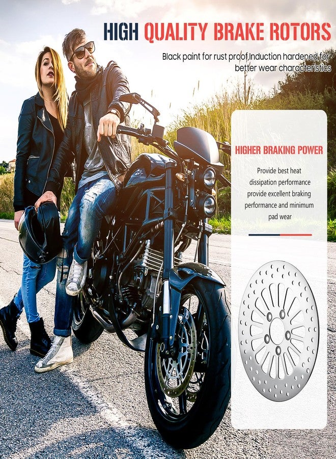 ISEYEC 11.8" Rear Brake Rotor For Harley Davidson Touring Models for Road King for Street Glide for Road Glide for Ultra Limitid with Bolts Set Round Holes Stainless Steel Disc 2008-2013 - Image 5