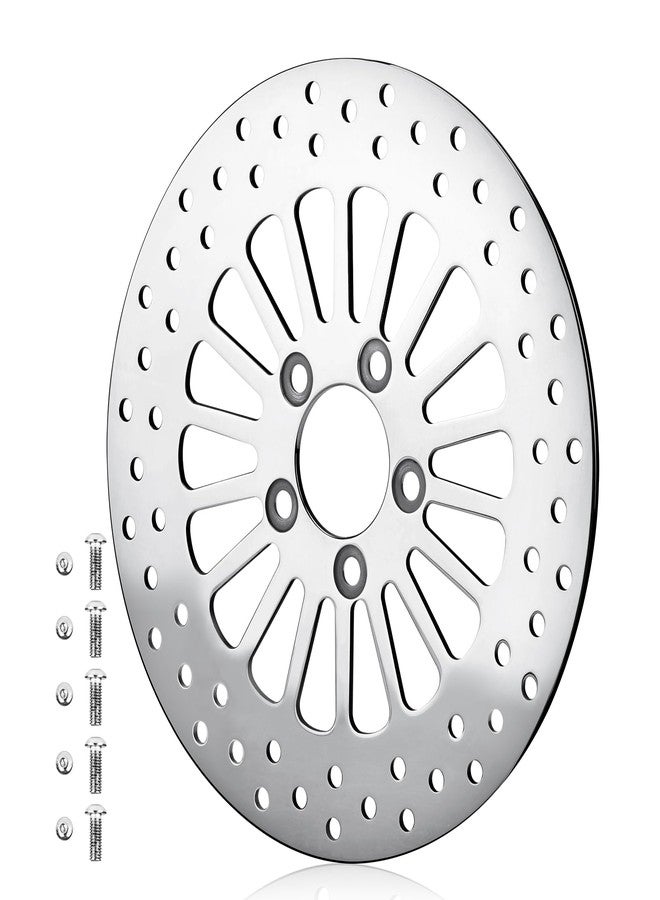 ISEYEC 11.8" Rear Brake Rotor For Harley Davidson Touring Models for Road King for Street Glide for Road Glide for Ultra Limitid with Bolts Set Round Holes Stainless Steel Disc 2008-2013 - Image 1