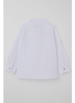 Breeze Baby Boy Shirt Buttoned and Embroidered 9 Months-3 Years, White  - Image 2
