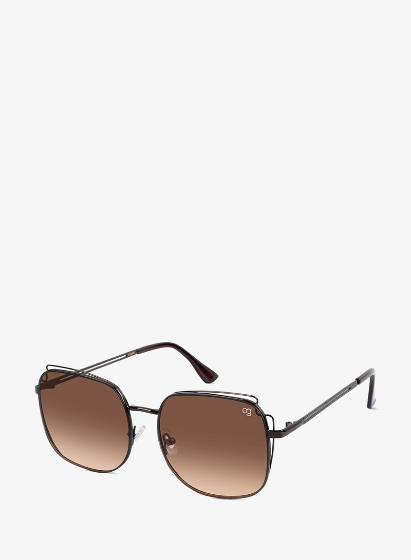 Woggles Latest & Stylish UV Protected Brown Square Sunglasses for Men & Women - Image 2
