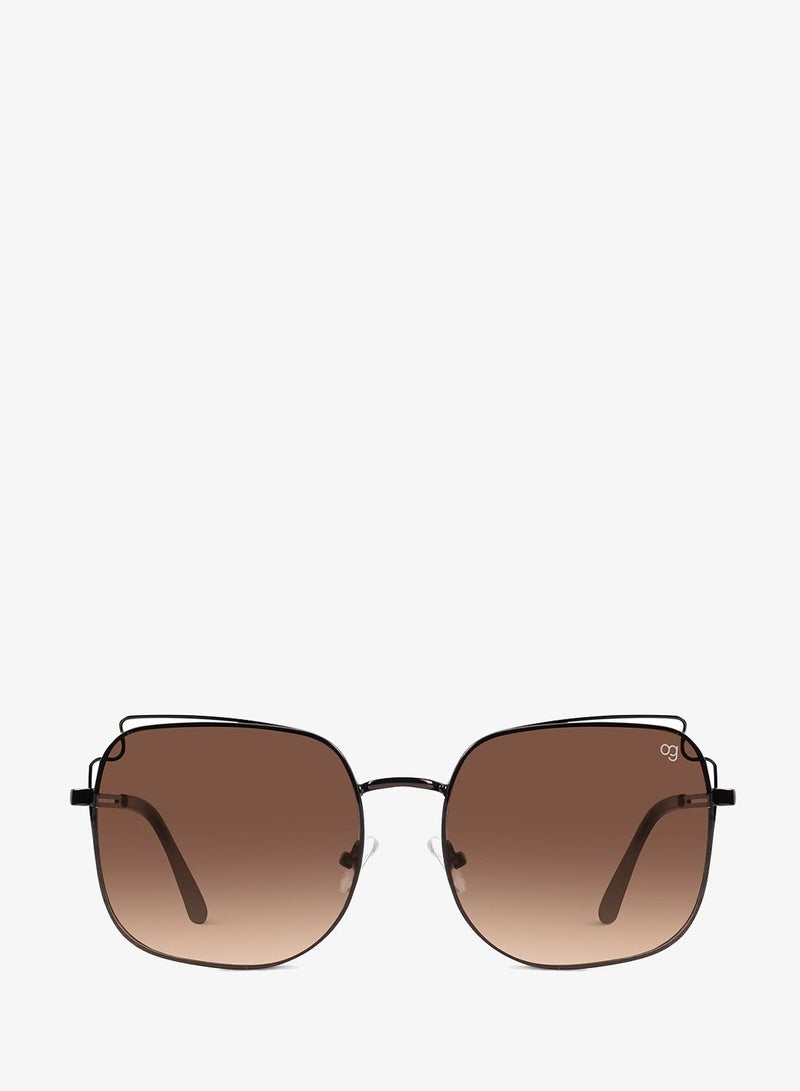 Woggles Latest & Stylish UV Protected Brown Square Sunglasses for Men & Women - Image 4