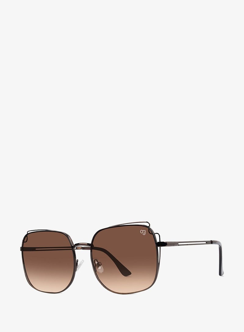 Woggles Latest & Stylish UV Protected Brown Square Sunglasses for Men & Women - Image 5