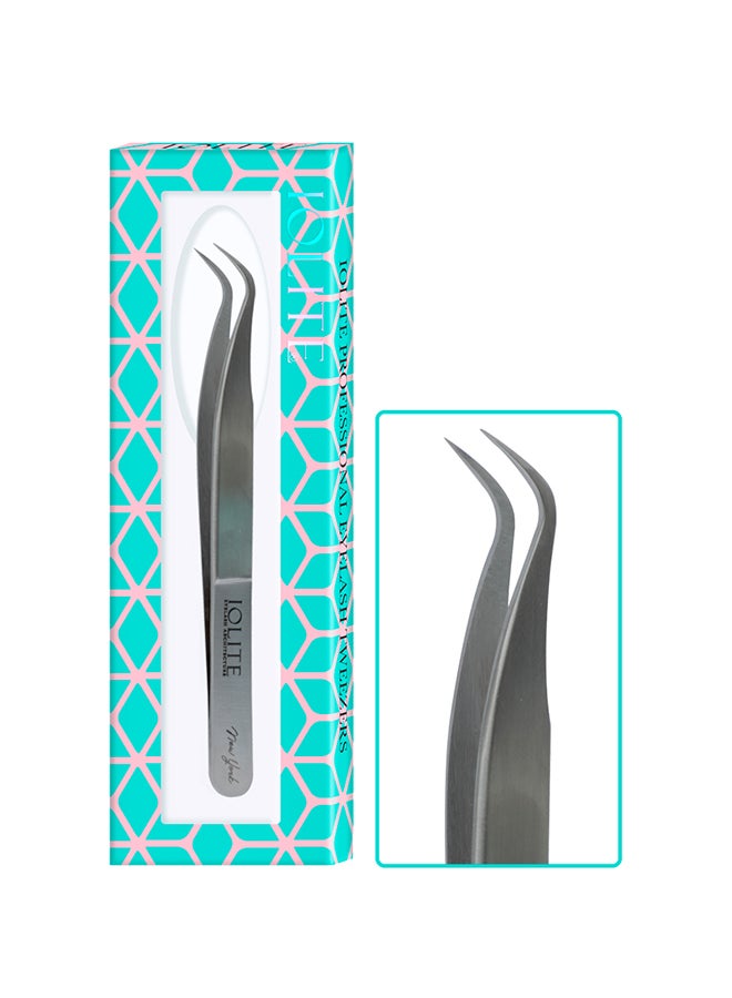 IOLITE Eyelash Tweezer Eyelashes Grafting Tweezers Anti Static Stainless Steel Nippers - Image 2