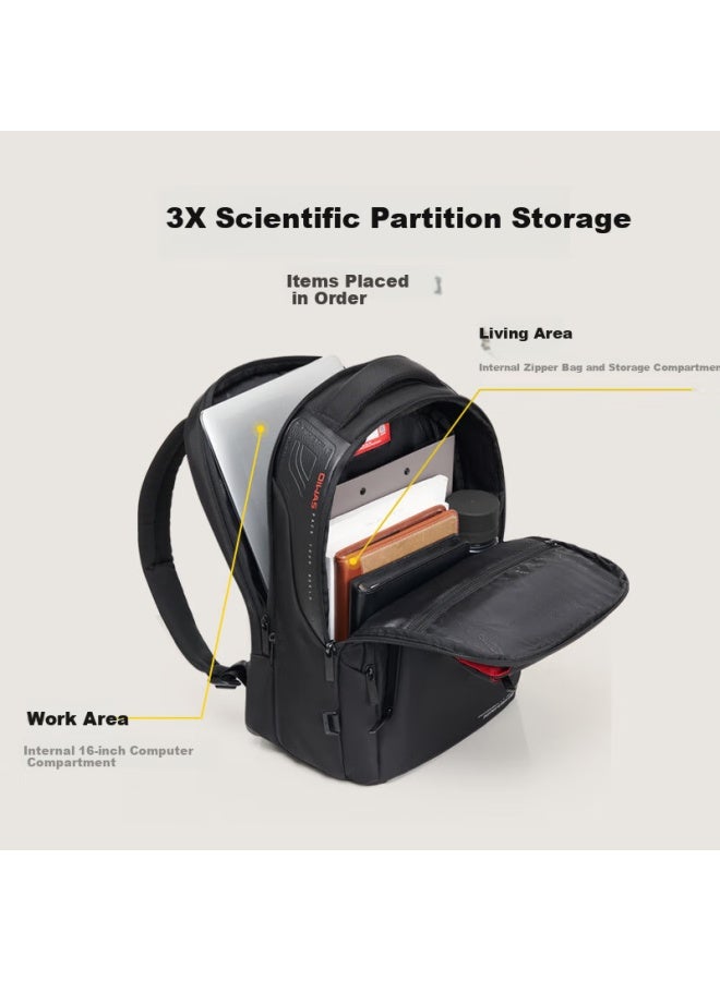 OIWAS Owas National Geographic Laptop Backpack, 15.6-inch Notebook Backpack For Men, Business Commute Backpack, Large Capacity Schoolbag - Image 3