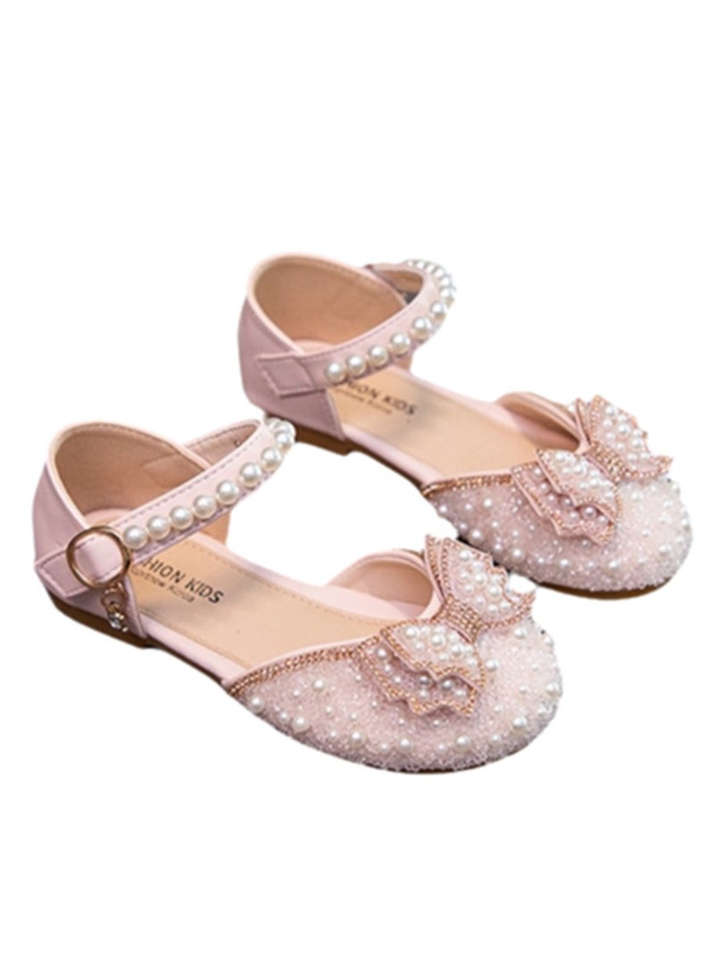 Girls princess shoes new baby sandals children's summer bow pearl shoes performance shoes - Image 1