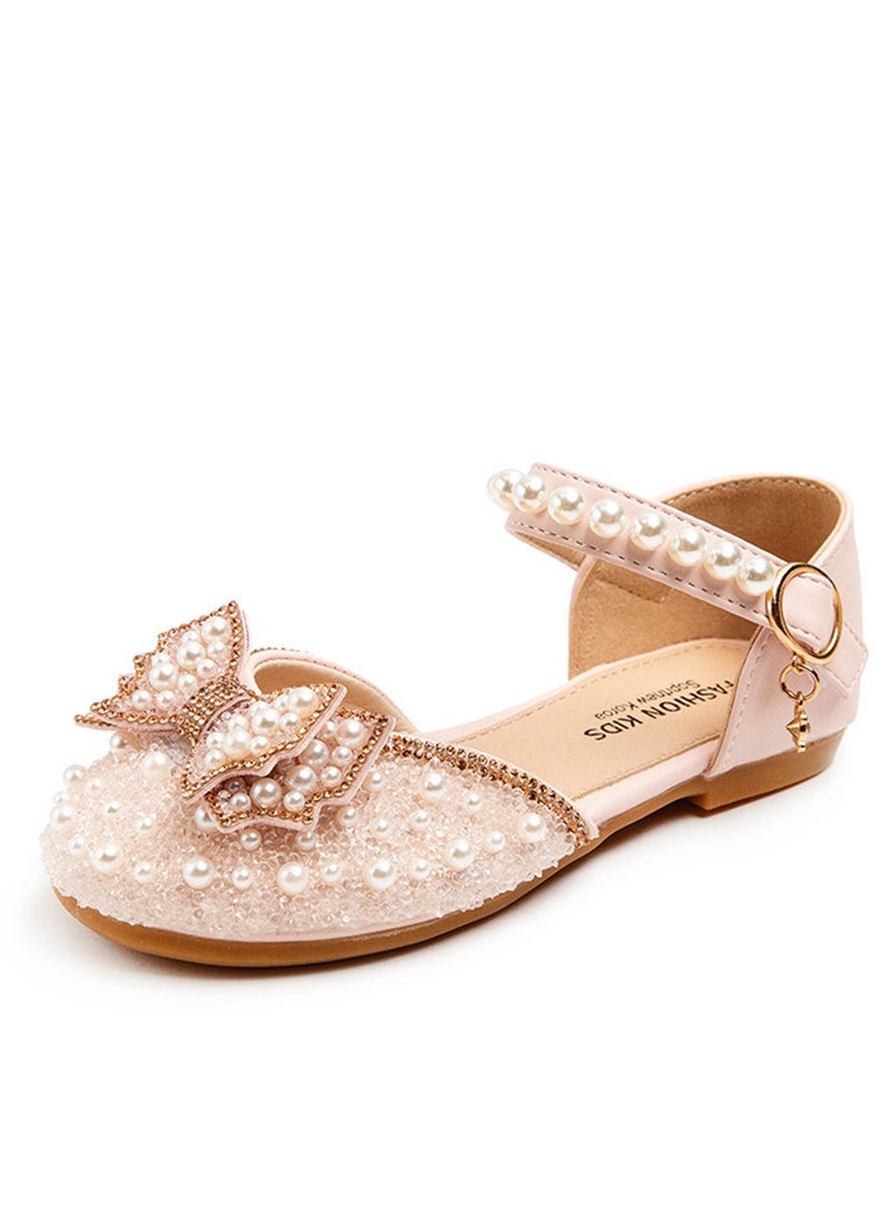 Girls princess shoes new baby sandals children's summer bow pearl shoes performance shoes - Image 2