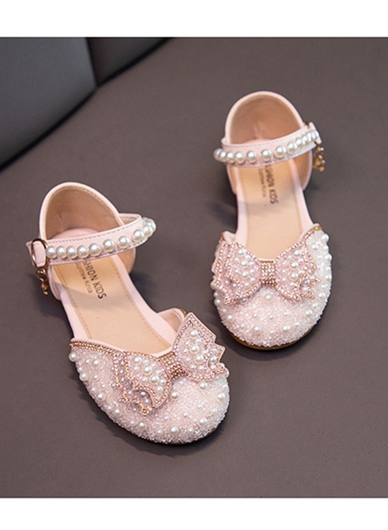 Girls princess shoes new baby sandals children's summer bow pearl shoes performance shoes - Image 5