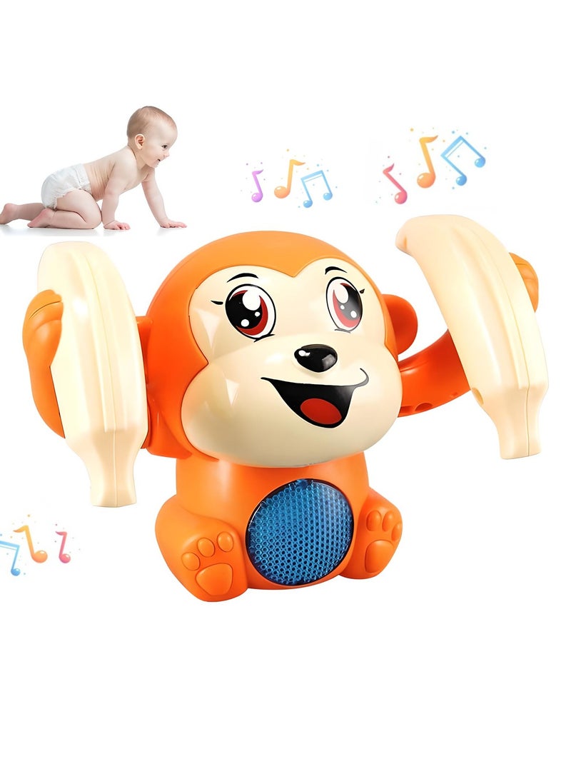 Crawling Toy For Baby Kids  - Tumbling Musical Toys With 360°Spinning  Rolling Music Light Sensor Control(Orange) - Image 1