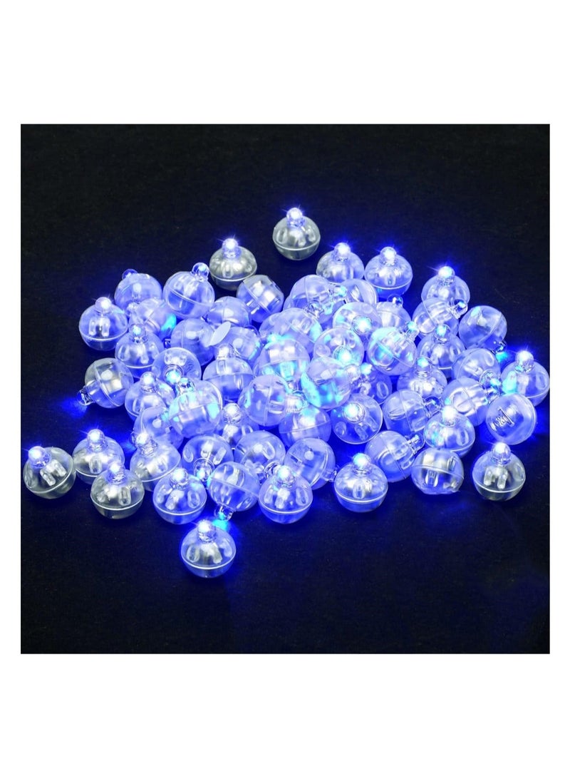 كابتن تيك Mini Round LED Balloon Light Long Standby Time Ball Balloon Lights Decorative Lights for Paper Lantern Balloon Light Party Wedding Decoration Party Birthday Festival Blue 100PCS - Image 1