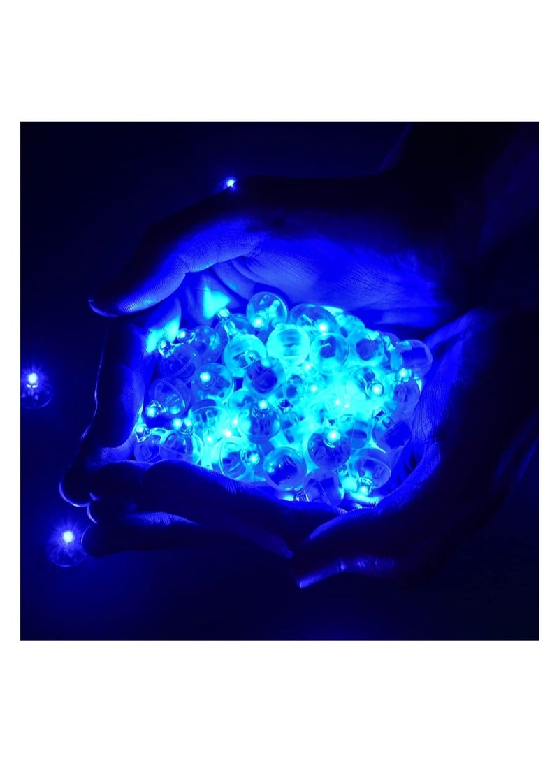 كابتن تيك Mini Round LED Balloon Light Long Standby Time Ball Balloon Lights Decorative Lights for Paper Lantern Balloon Light Party Wedding Decoration Party Birthday Festival Blue 100PCS - Image 5