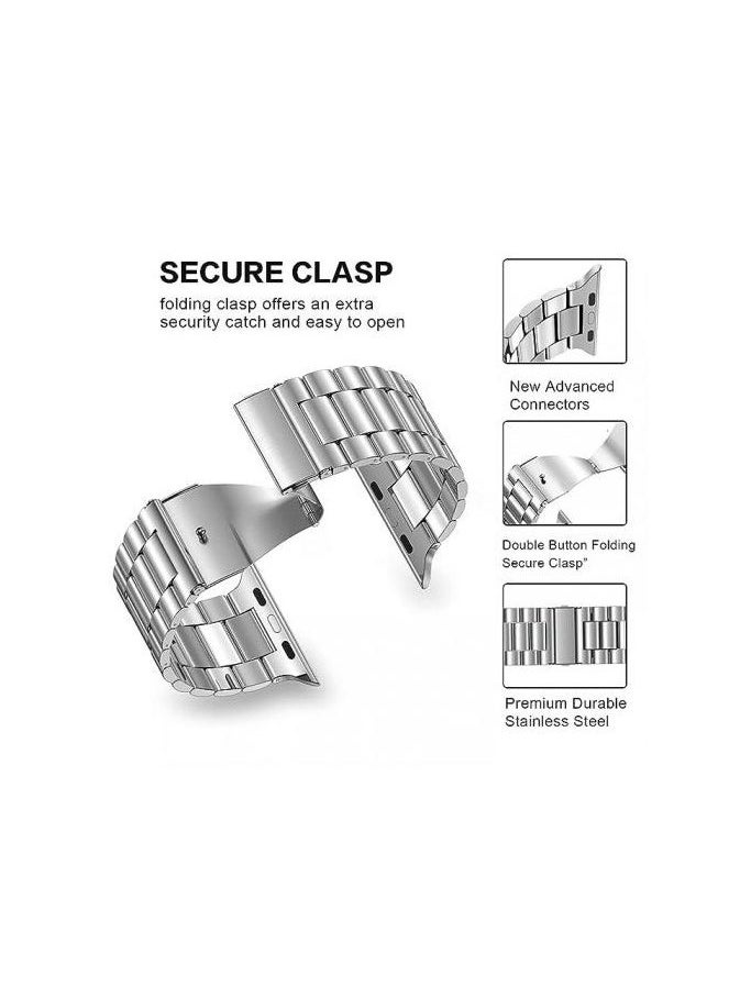 Stainless Steel Apple Watch stainless steel  Band Strap  42 44 45 49MM Sliver Silver  - Image 3
