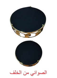 Generic 2 Pieces Lotus Metal Trays * Mirrors, Ideal for Serving Sweets, Fruits and Snacks, and a Distinctive Decorative Design  - Image 3