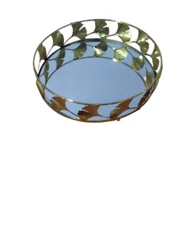 Generic 2 Pieces Lotus Metal Trays * Mirrors, Ideal for Serving Sweets, Fruits and Snacks, and a Distinctive Decorative Design  - Image 4