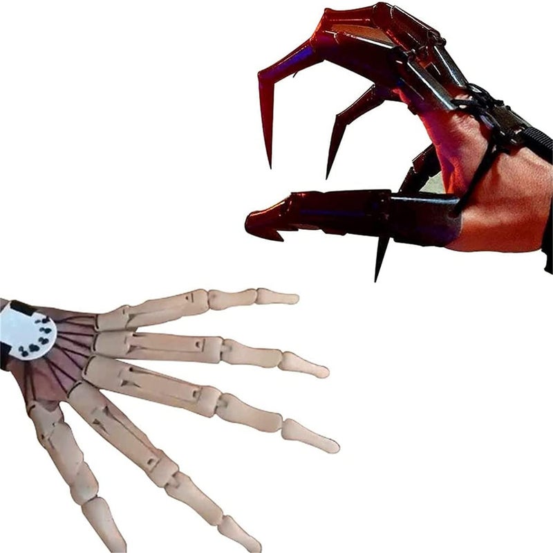 comfrt Halloween Articulated Fingers,3D Printed Articulated Finger Extensions Cosplay Fits All Finger Sizes,As Flexible as Your Own Fingers,Halloween Cosplay Prop Gear (Black-1 Pair) - Image 3