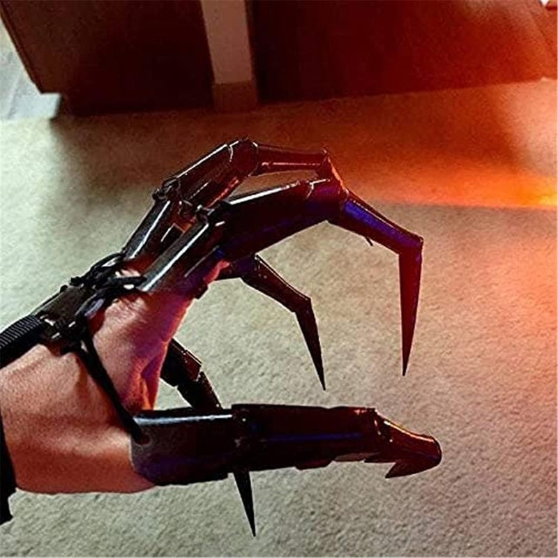 comfrt Halloween Articulated Fingers,3D Printed Articulated Finger Extensions Cosplay Fits All Finger Sizes,As Flexible as Your Own Fingers,Halloween Cosplay Prop Gear (Black-1 Pair) - Image 5