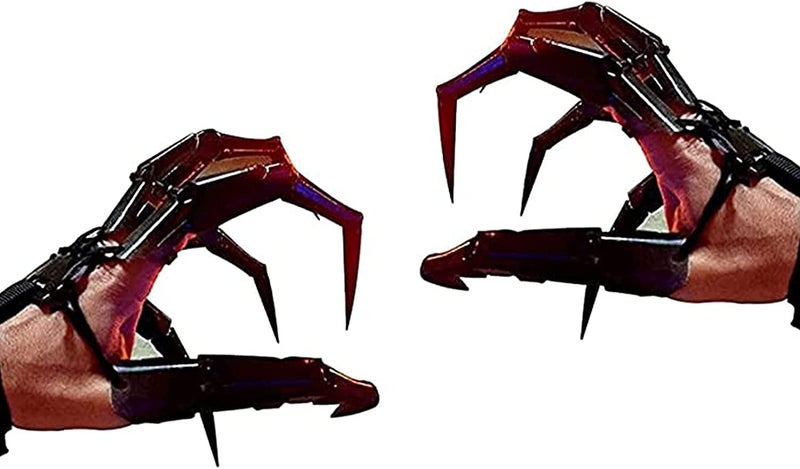 comfrt Halloween Articulated Fingers,3D Printed Articulated Finger Extensions Cosplay Fits All Finger Sizes,As Flexible as Your Own Fingers,Halloween Cosplay Prop Gear (Black-1 Pair) - Image 1