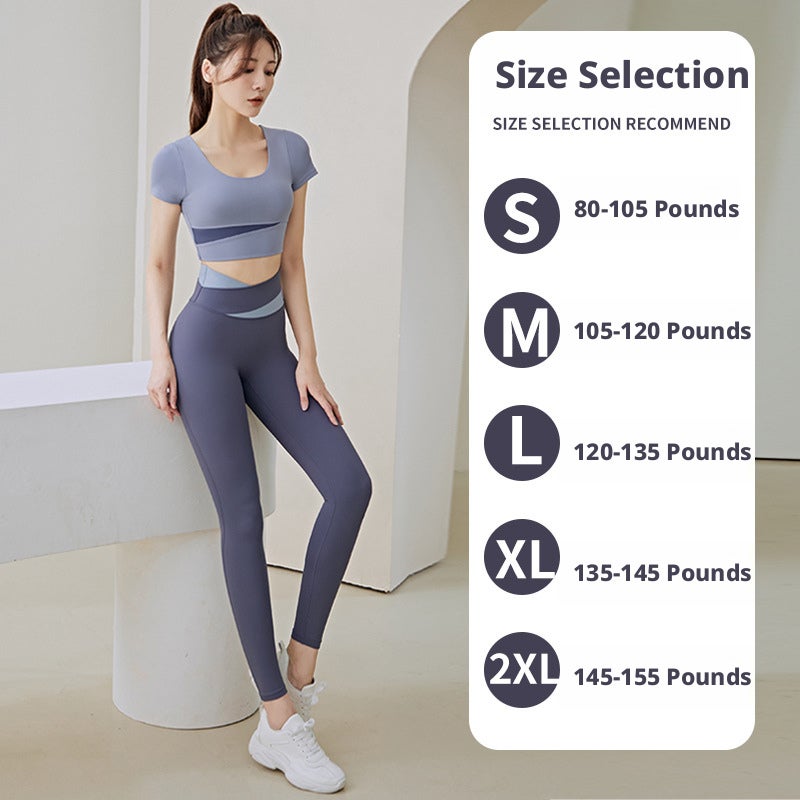 Yoga Short Sleeve Top with Built-in Bra - Image 3