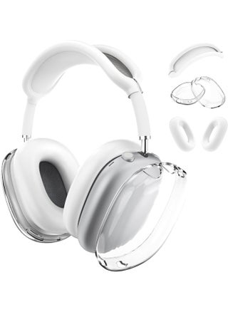 Suitable For Apple Headphone Case Airpods Max Protective Case Head-Mounted Earphone Case Silicone Protective Cover Case-Color:Max Transparent Silver White 3-piece Set (TPU Shell Set * 1 Pair Beam Set * 1 Ear Cushion Set * 1 Pair)-Applicable Model:AirPodsMax - pzsku/ZB542F1746E40C705421EZ/45/1746191310/d59d13a9-b64f-44fa-a1ee-0d27a255b9ff
