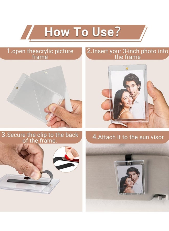 2PCS غطاء الشمس للسيارة مغناطيسي الصورة، مناسبة للصور 3 بوصة - Image 4