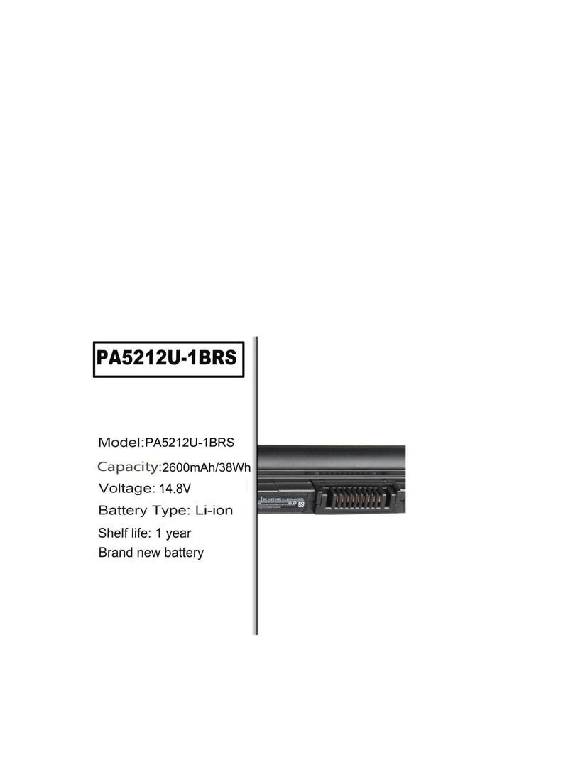 Terabyte REPLACEMENT 14.8V 2600mAh/38Wh PA5212U-1BRS PA5212U Laptop Replacement Battery for Toshiba Satellite Pro A40 A50 C50 Z50 R50 A40-C A50-C R50-B A30 A50 C40 Z20 R40 A30 -C A50 -C R50-C Z50-C Series Laptop PC - Image 5