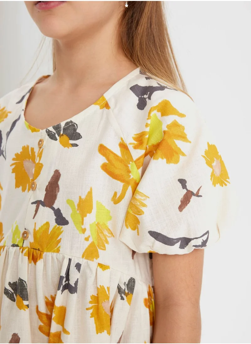 DeFacto Regular Fit Cotton Woven Dress