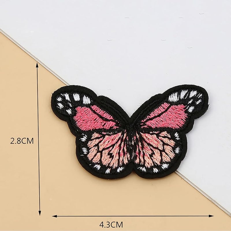 فراشات زرقاء سماوية لاصقة 10 قطع تطريز تطبيق على الملابس السترات الجينز - Image 4