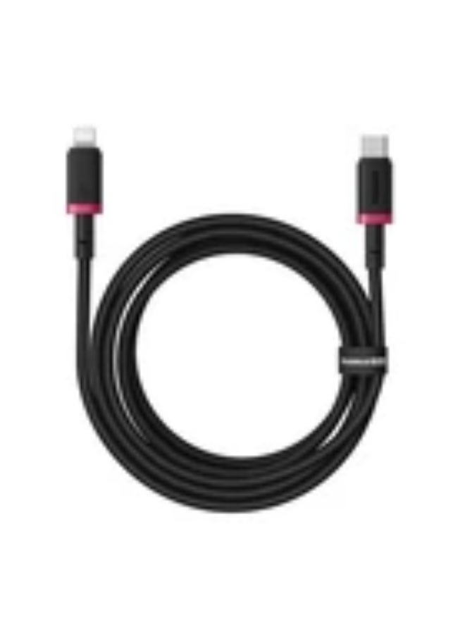 بيسوس Baseus Dura Type C fast charging cable for iP 20 W 2 m Black, Red multicolour - Image 2