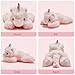 Niceup 7in Unicorn Matching Stuffed Animals for Little Girls Twins Sisters Unicorn Stuffy Weighted Plush Toys Pink and White 2Pack - Image 4