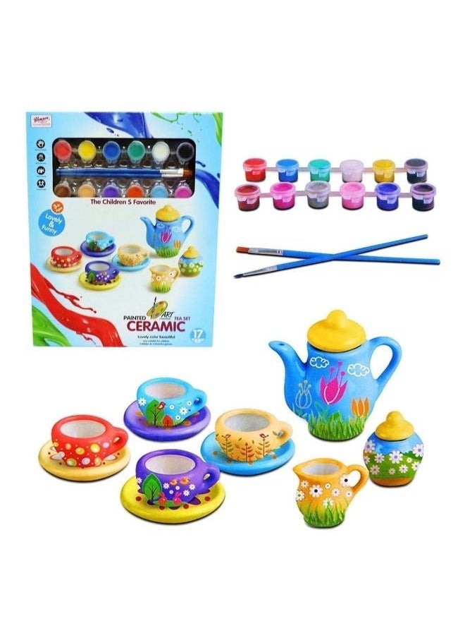Generic A set of tea serving tools, a special set for each little princess, 17 pieces  - Image 1