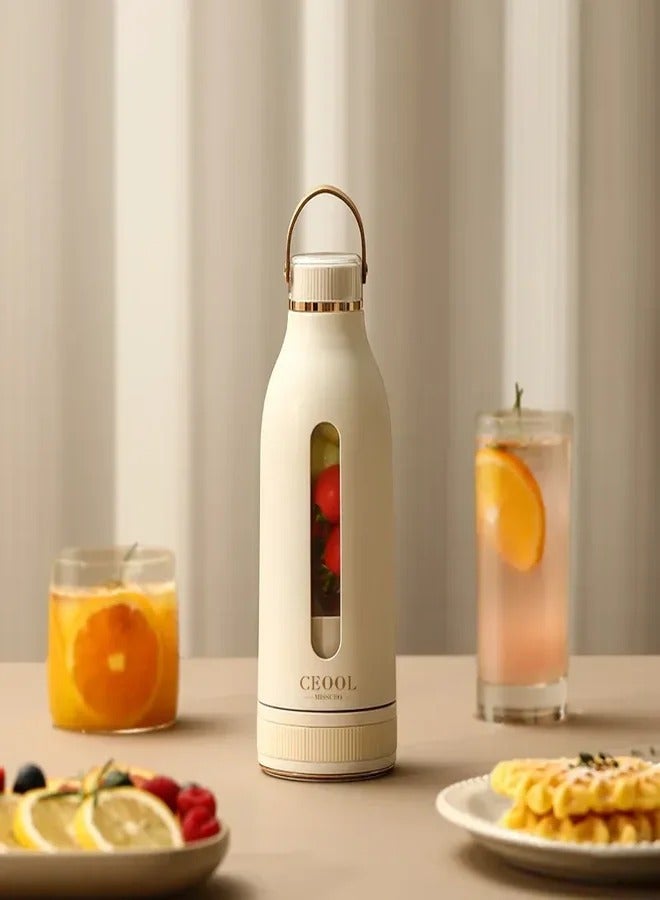 سيوول عصارة فواكه, خلاط و عصارة كهربائية صغيرة محمولة شحن سفر جودة عالية 400 مل خلاط 4 شفرات - Image 2