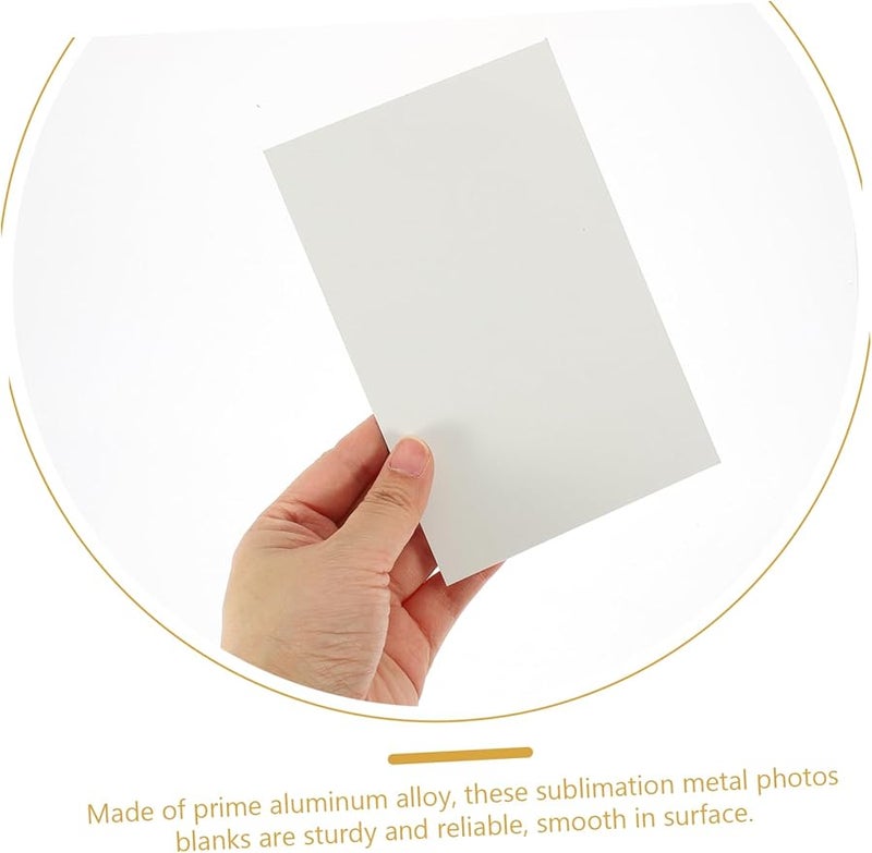 الفراغات البيضاء من سبائك الألومنيوم للتسامي 10 قطع، صفائح معدنية مخصصة لطباعة الصور للافتات والفنون - Image 4