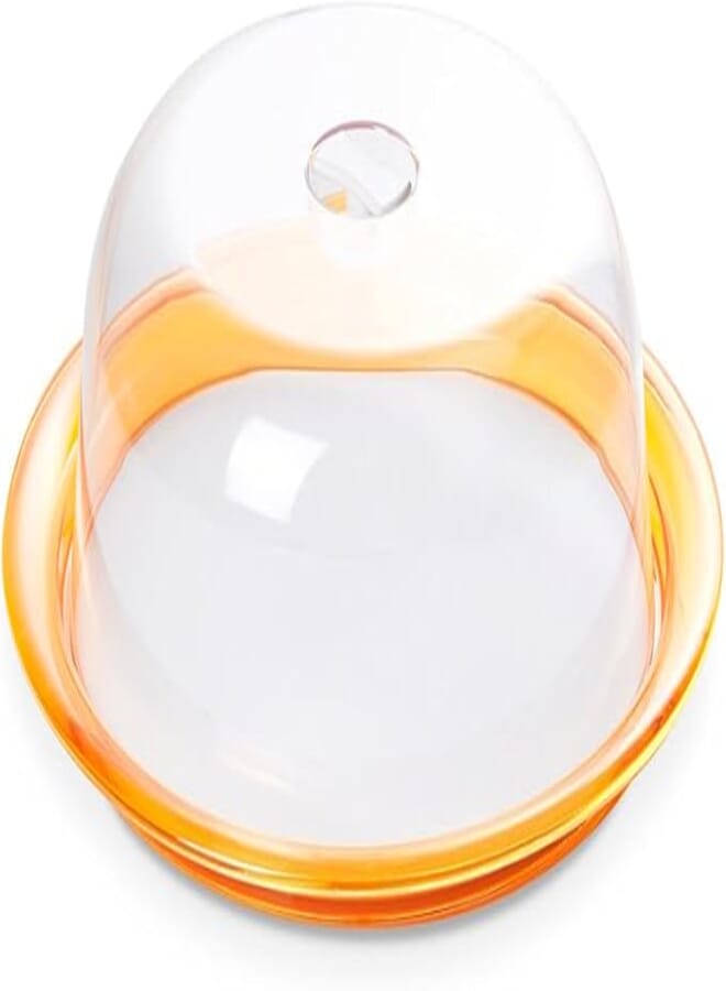 Omada Globo Acrylic Cake Plate with Cover, Yellow, 32.5 cm - M4660GI