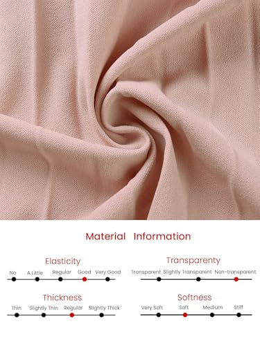 Hobemty Women's Pleated Dress Mock Neck Cap Sleeve Belted A-Line Dresses Large Pink - Image 5