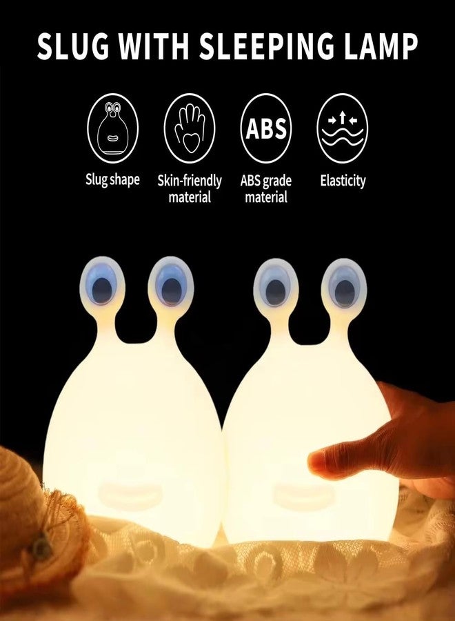 GSAINTLY® Slug Shaped Silicone Night Light for Kids Bedroom, Night Lamp for Kids Bedroom, Birthday Gift, Cute Toys for Kids - Image 5
