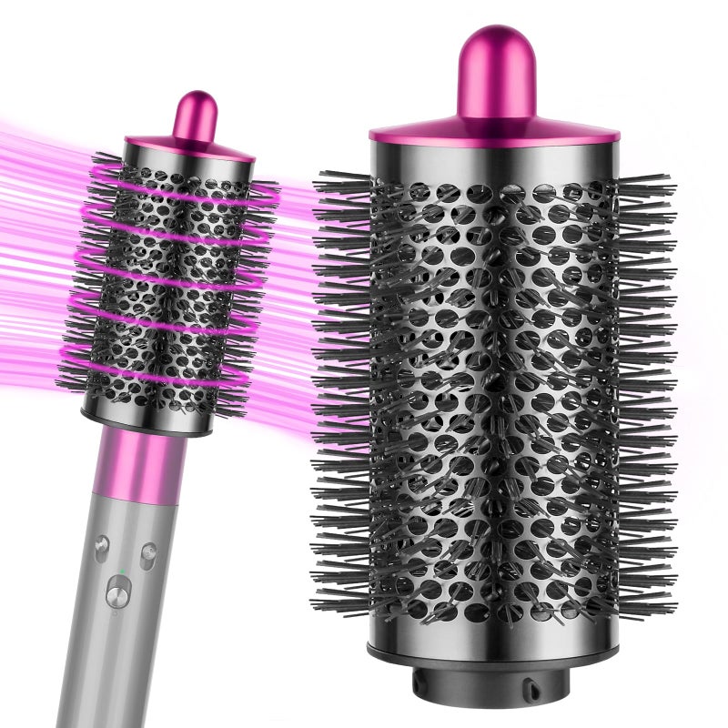 PUREGUST Upgraded Large Round Brush Attachment for Dyson Air wrap Jumbo Bigger Oval Round Volumizing Brush for Dyson Airwrap Accessories Rose