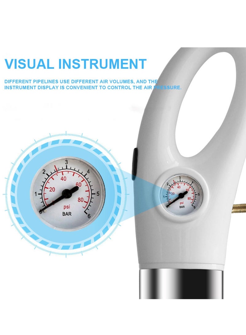 High-Pressure Toilet Plunger with Visual Air Pressure Gauge - Versatile Clog Remover for Bathrooms, Sinks, and Drains to Effectively Clear Plumbing Blockages. - Image 3