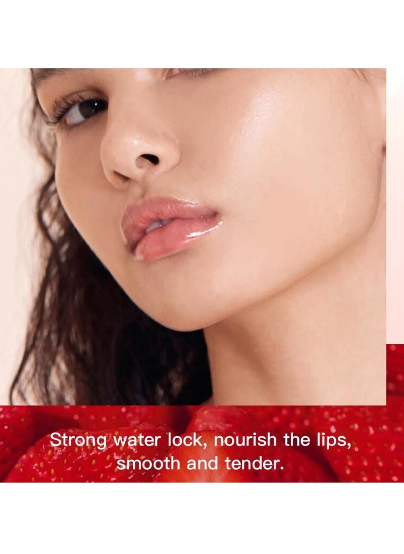 QiBest - Strawberry Lip Balm Lip Glow Balm for Tinted Lip Balm Strawberry Relief Lips Smooth Refreshing Moisturizing and Glossy Lip Plumper Gloss Lip Glow Plumping Oil Hydrating Lip Balm 10g - Image 1