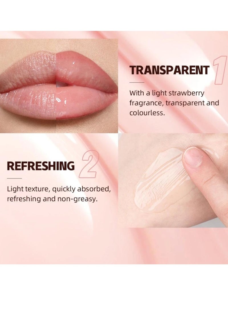 QiBest - Strawberry Lip Balm Lip Glow Balm for Tinted Lip Balm Strawberry Relief Lips Smooth Refreshing Moisturizing and Glossy Lip Plumper Gloss Lip Glow Plumping Oil Hydrating Lip Balm 10g - Image 1
