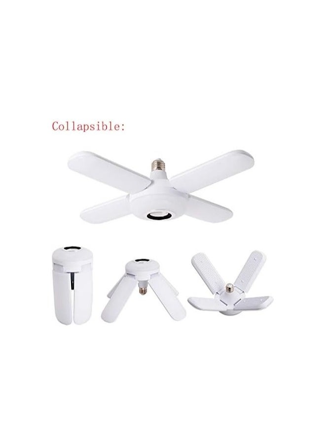 E27 LED Ceiling Lamp with Bluetooth Speaker – RGB Color Changing, Foldable Four-Wing Design, Dimmable with Remote Control, Music Ceiling Light for Kids Room – Energy Class A