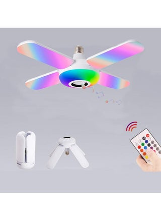 E27 LED Ceiling Lamp with Bluetooth Speaker – RGB Color Changing, Foldable Four-Wing Design, Dimmable with Remote Control, Music Ceiling Light for Kids Room – Energy Class A - pzsku/ZB54388E5630FEEDED6F7Z/45/1750575860/eae4d0ab-d1ff-4da2-b3a8-4feab33fe50d