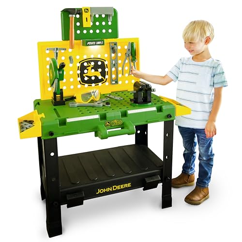 John Deere Kids Workbench Power Tools Workshop Build Your Own Toy Tool Box with 39 Realistic Toy Tools and Accessories 5 - Image 1