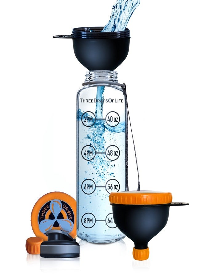 ثري دروبس أوف لايف قمع بروتيني لتعبئة مسحوق المكملات الغذائية، سهل التعبئة والاستخدام مع موزع المسحوق، مناسب لتحضير التمارين الرياضية وزجاجات المياه، أفضل قمع بحجم مناسب للسفر لتخزين الأحماض الأمينية المتفرعة السلسلة (2، 230 مل) - Image 5