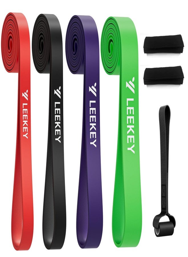 LEEKEY Resistance Bands Set for Pull-Up Assistance & Full-Body Training, Multi-Level Exercise Bands with Bag for Home Workouts, Physical Therapy, Strength Training (Men/Women) 15-125LBS Color+Grip - Image 1