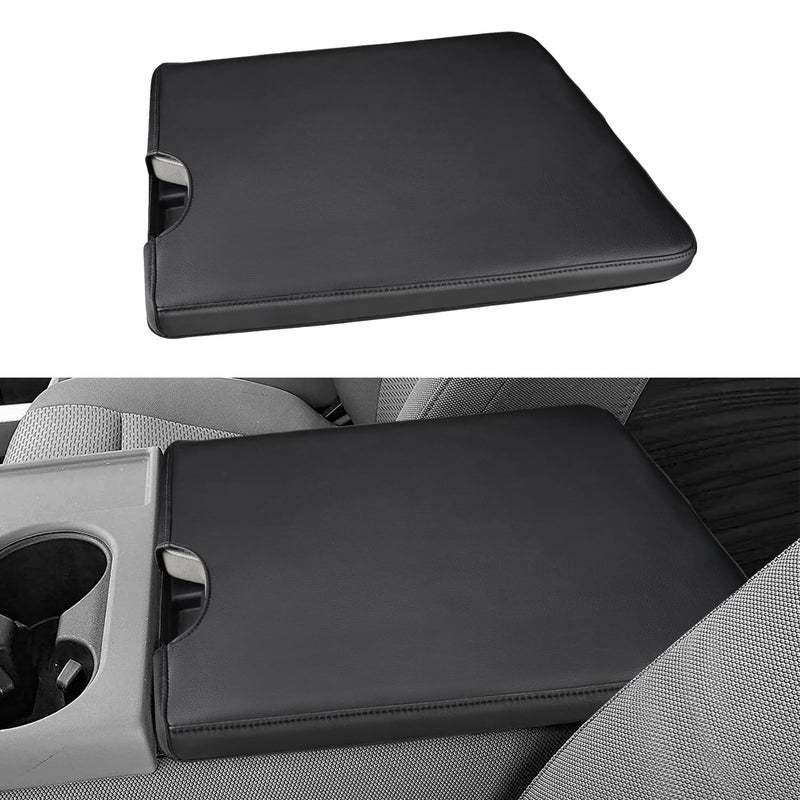 INTGET Center Console Armrest Cover for 2026 Ford F150 Accessories 2015-2023 2024 2025/for F250 F350 F450 F550 2017-2026 40/20/40 Jump Seat Car Arm Rest Lid Seat(black stitches, 2015-2026 Jump Seat) - Image 1